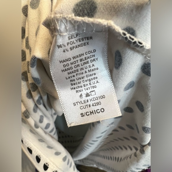 ORANGE CREEK Black and White Polka Dot Short Sleeve Fit and Flare Small Dress - Picture 6 of 8